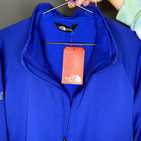 The North Face NF0A47FB Mountain Peaks Quarter Zip Up Fleece TNF Blue LARGE NWT - Picture 8 of 12